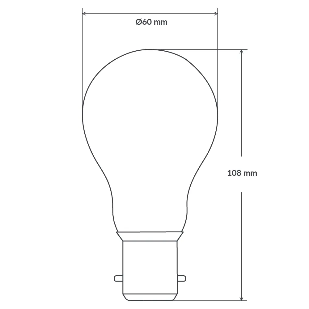 8W GLS LED Bulb B22 in Extra Warm