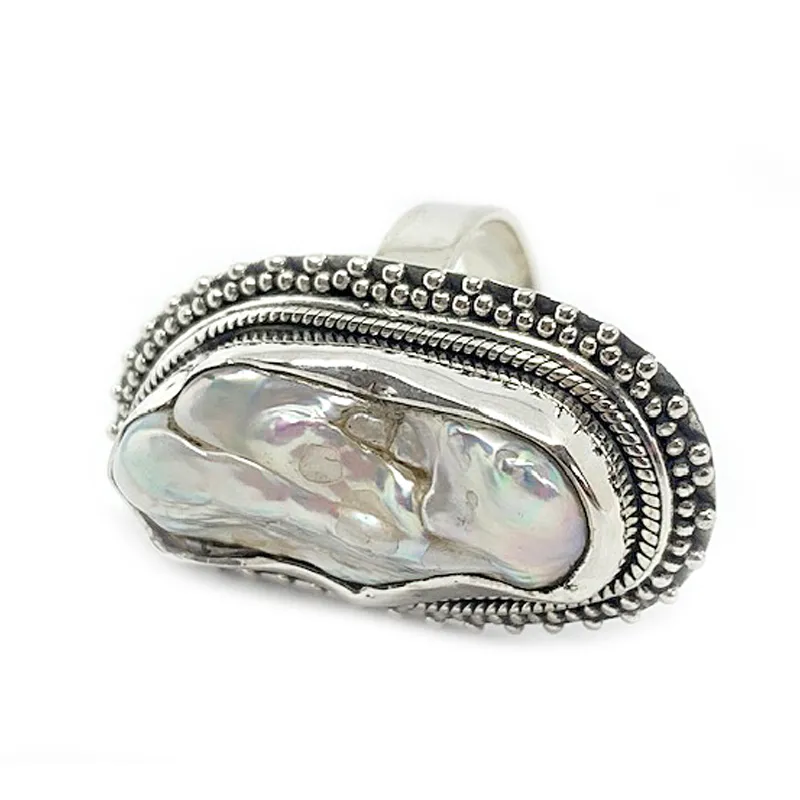 Abbie Biwa Pearl Statement Ring