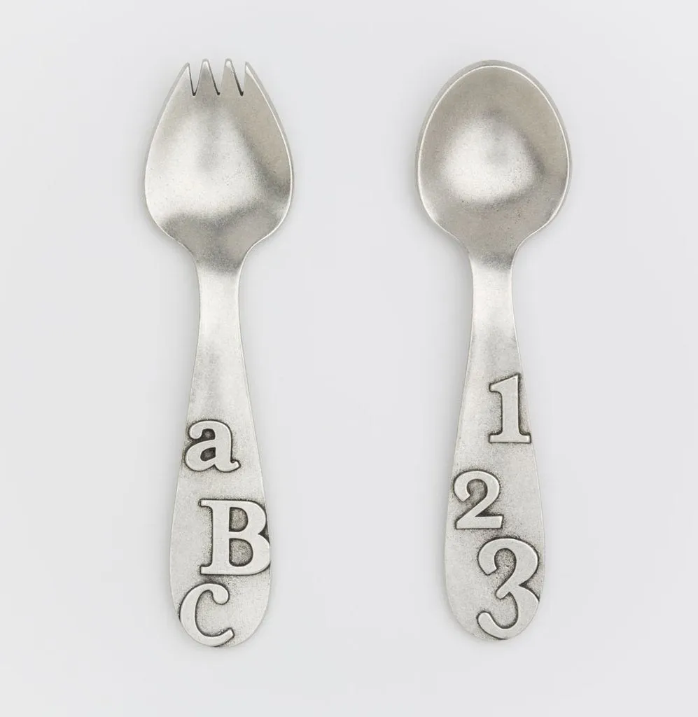 ABC/123 Baby Spork and Spoon Set by Beehive