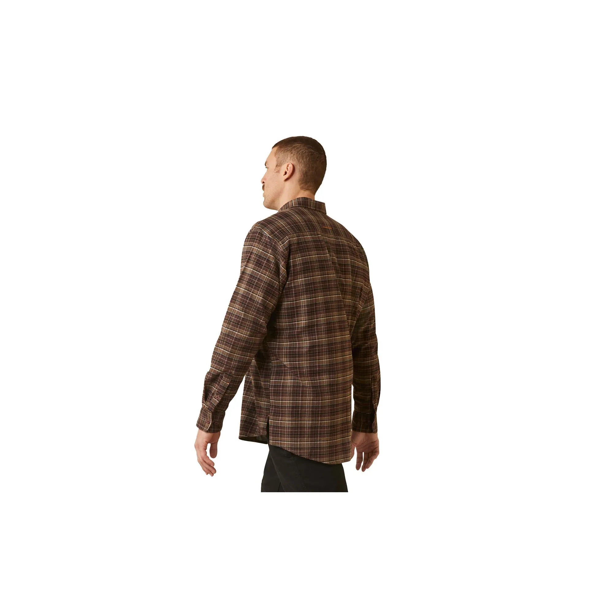 Ariat Rebar Flannel Durastrech Work Shirt Long Sleeve Beech Plaid