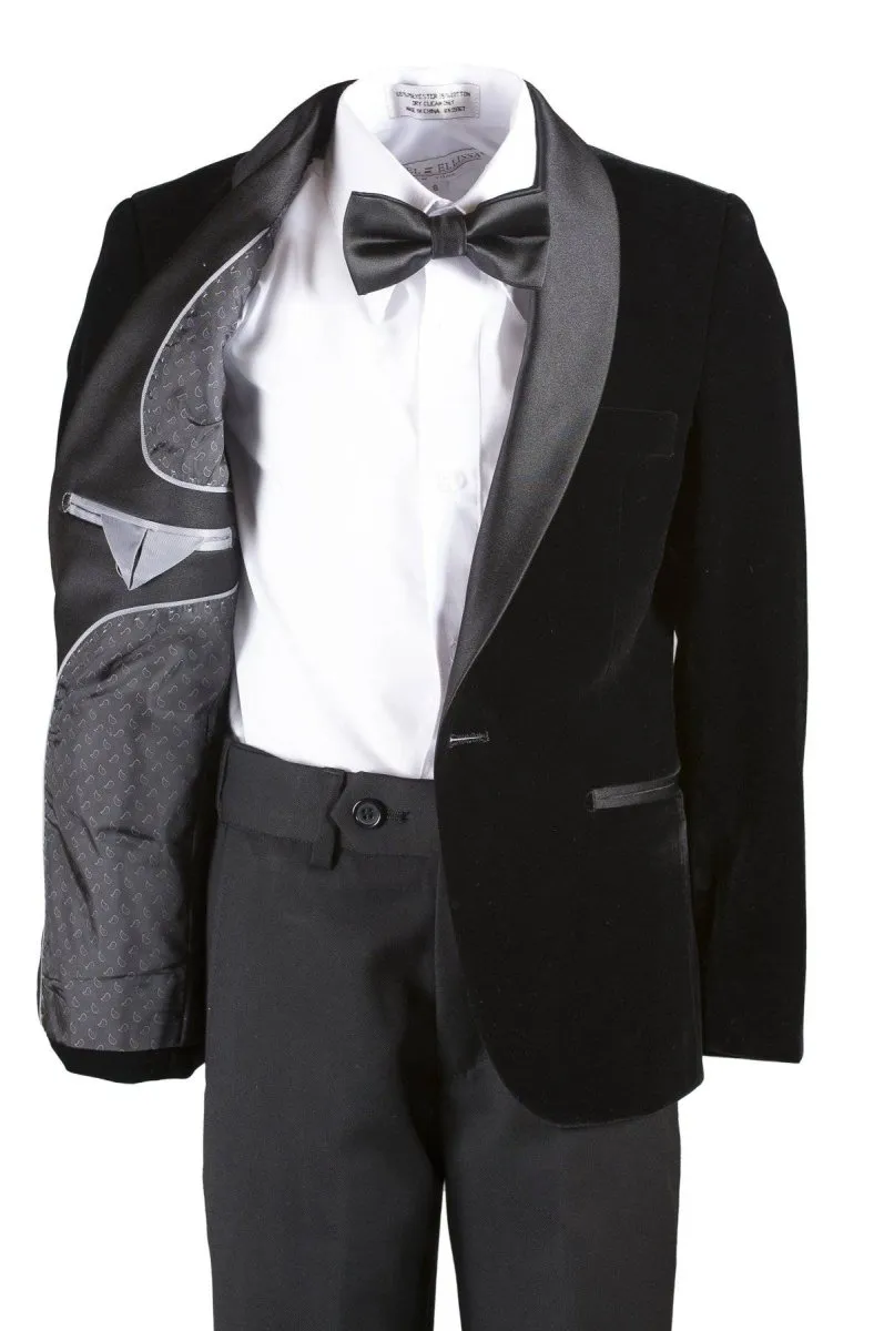 Boys' Formal Velvet Dinner Suit | Shawl Collar Jacket