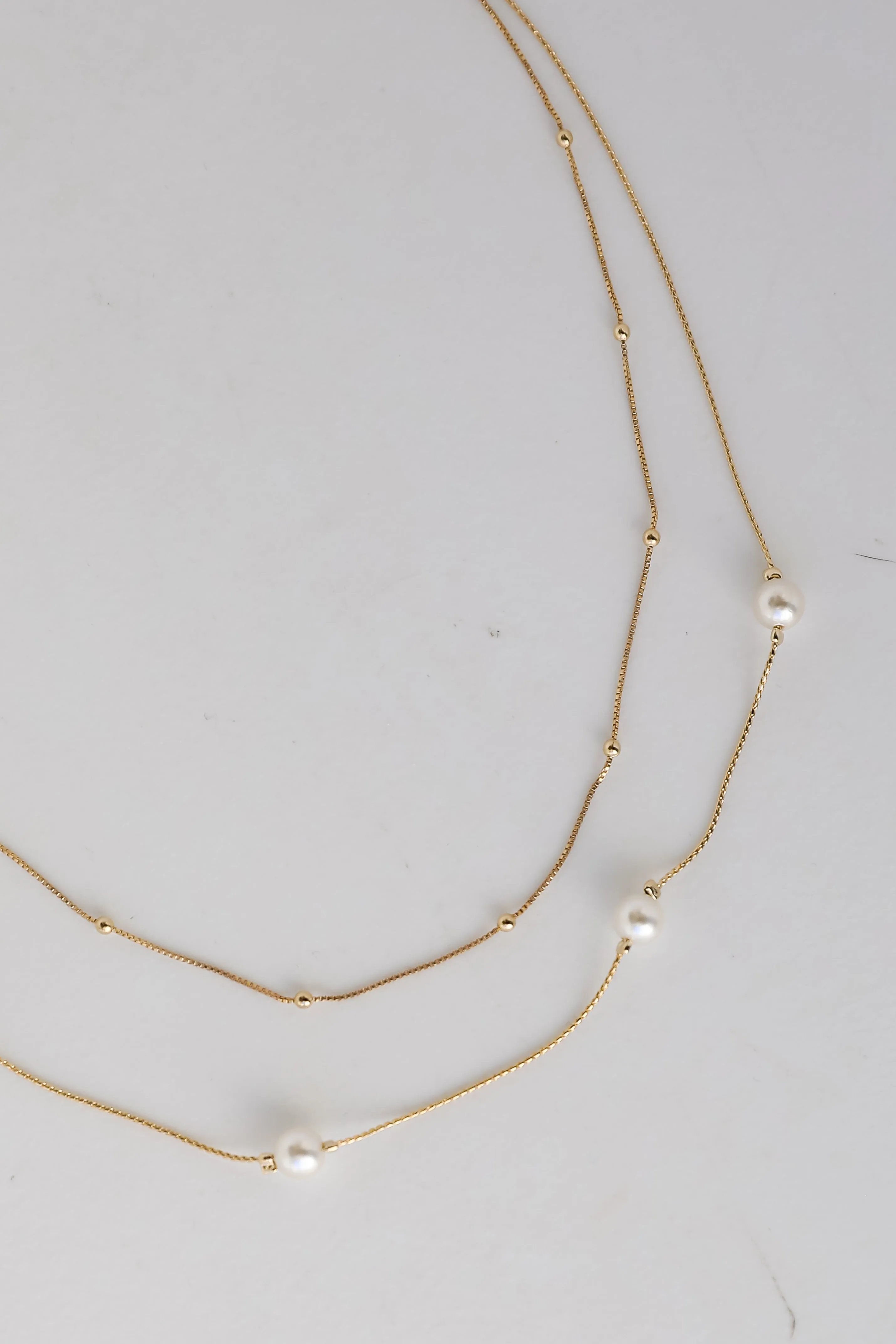 Brooke Gold Peal Layered Necklace