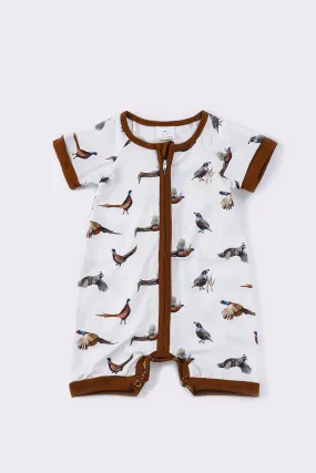 Brown mallard boy romper