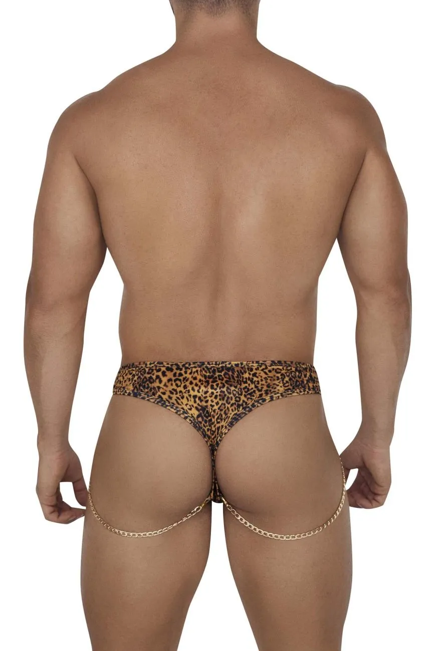 CandyMan 99669 Chain Thongs Color Animal Print