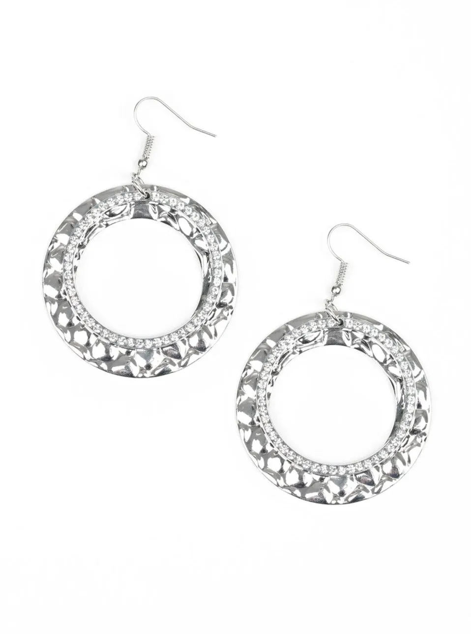 Cinematic Shimmer White Earrings