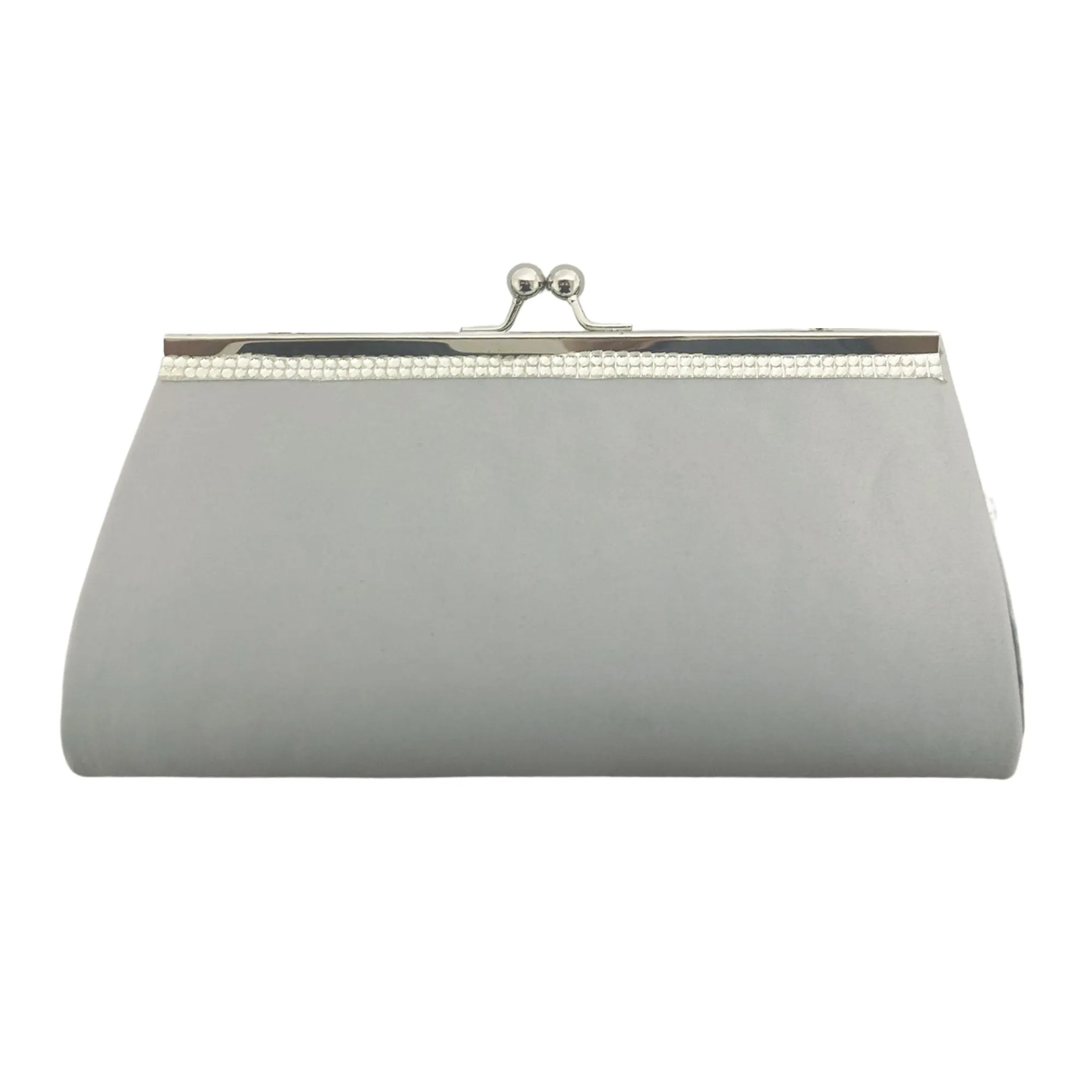 CLEARANCE EVENING BAG IN SILVER (CASE OF 48 - $1.50 / PIECE)  Wholesale Silver Evening Bag SKU: EB1020-SOL-SIL-48