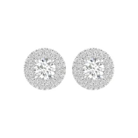 Diamond Stud Halo Earrings