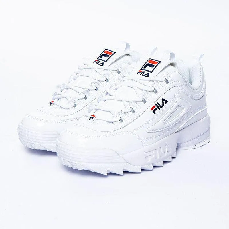 FILA Disruptor II Ladies Sneaker - White Fila/Navy Fila/Red Fila