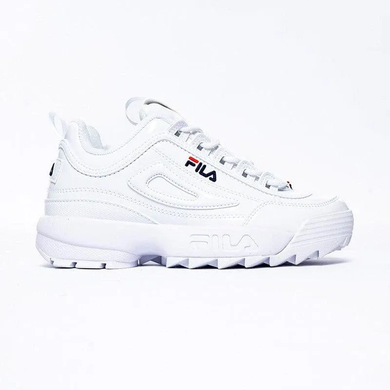 FILA Disruptor II Ladies Sneaker - White Fila/Navy Fila/Red Fila