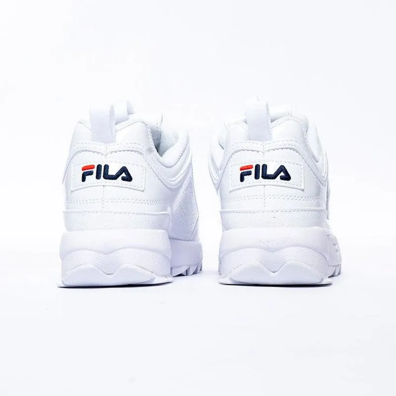 FILA Disruptor II Ladies Sneaker - White Fila/Navy Fila/Red Fila