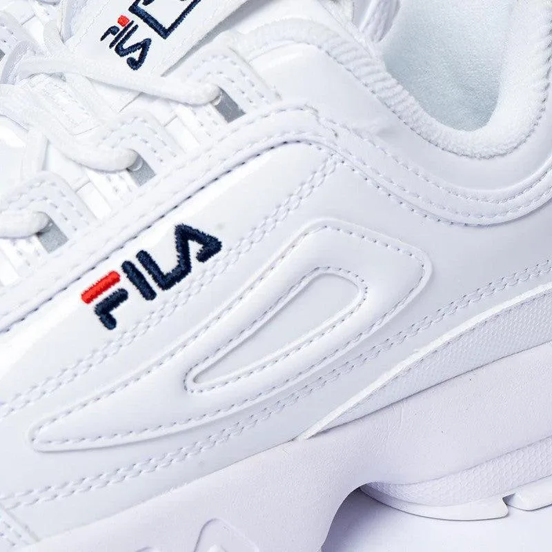 FILA Disruptor II Ladies Sneaker - White Fila/Navy Fila/Red Fila