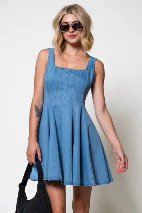 Lark Denim Skater Dress