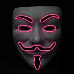 Light up Anonymous Mask - Pink