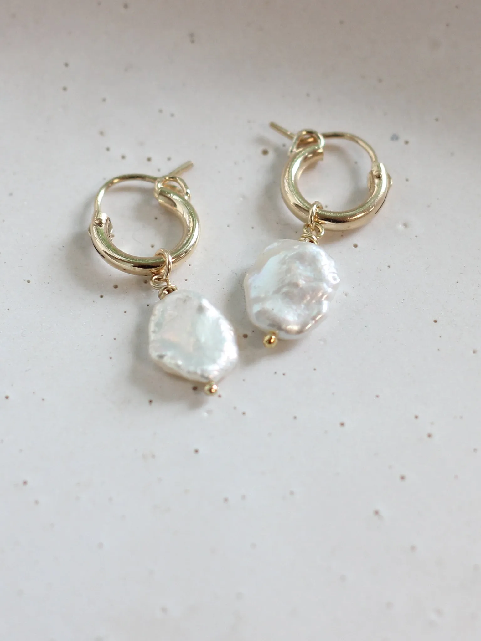 Mermaid Pearl Hoop Earrings