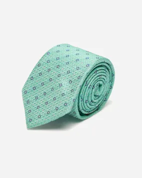 Mint Geometric Silk Tie