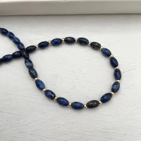 Navy Blue Quartz Choker Necklace Limited Edition