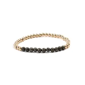 Pyrite Gold Beaded Gemstone Bracelet