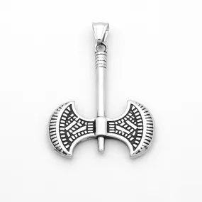 Stainless Steel Double Sided Axe Pendant