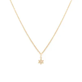 Star of David Necklace | 14k Gold & Diamond