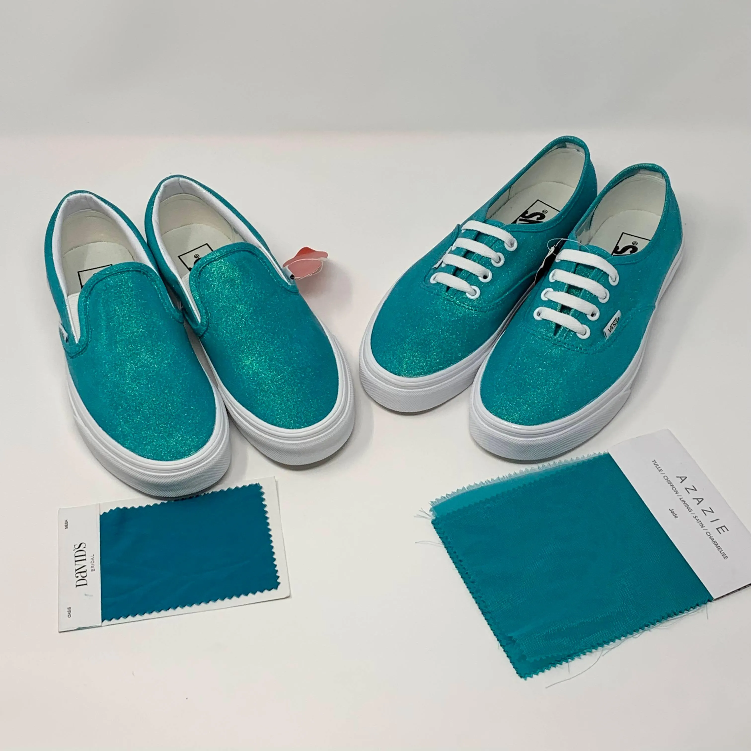 Teal Glitter Shoes