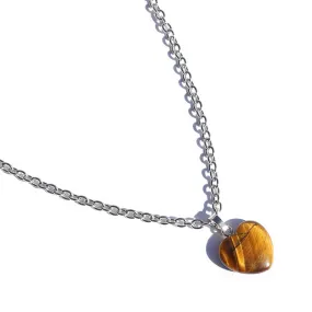 Tiger's Eye Heart Necklace