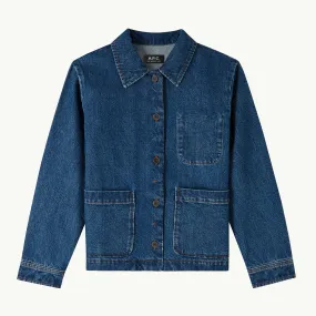 Women's Nikkie Logo Jacket - Indigo Washed